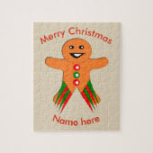 kerstfeestje Gingerbrood Man Aangepast puzzel (Verticaal)