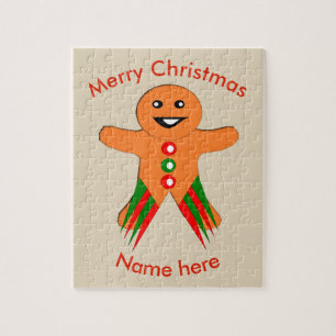 kerstfeestje Gingerbrood Man Aangepast puzzel Legpuzzel