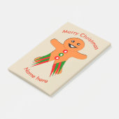 kerstfeestje Gingerbrood Man Post op Pad Post-it® Notes (Schuin)