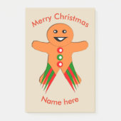 kerstfeestje Gingerbrood Man Post op Pad Post-it® Notes (Voorkant)