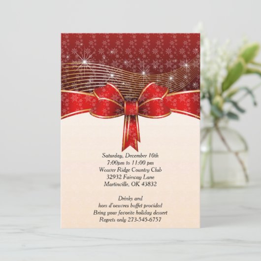 kerstfeestje kaart (Staand voorkant)