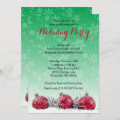 kerstfeestje kaart (Voorkant / Achterkant)