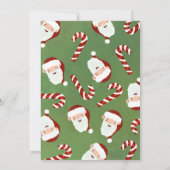 Kerstfeestje Santa Barley Sugar Kaart (Achterkant)