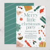 Kerstfeestje Vakantiefeest Kaart (Voorkant / Achterkant)