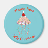 kerstfeestjellyfish Custom Magnet (Voorkant)