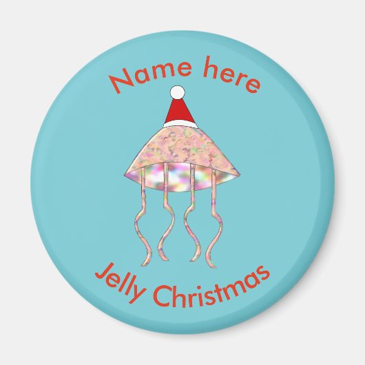 kerstfeestjellyfish Custom Magnet (Voorkant)