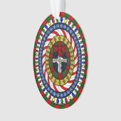 Kerstfeestjes Acrylisch Ornament (voorkant)
