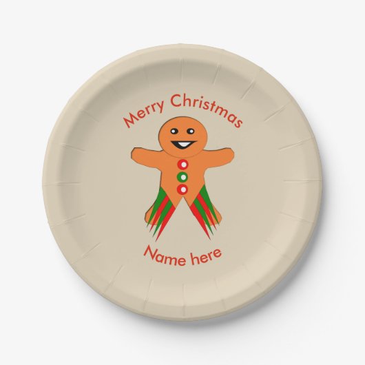 kerstfeestjes Bord voor ontbijtkoek (Voorkant)