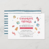 kerstfeestjes cadeautje kaart (Voorkant / Achterkant)