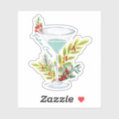 kerstfeestjes Cocktails Drinken Feestdagen Sticker (Vel)