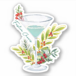 kerstfeestjes Cocktails Drinken Feestdagen Sticker