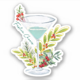 kerstfeestjes Cocktails Drinken Feestdagen Sticker