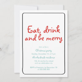 kerstfeestjes Drink zijn mooi blauw rood eenvoudig Kaart