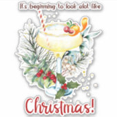 kerstfeestjes Drinken WinterFeestdagen Sticker (Voorkant)