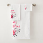 kerstfeestjes en prettige kerstfeestdagen bad handdoek (Insitu)