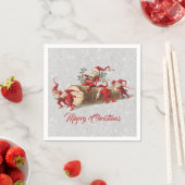  kerstfeestjes Feestdagen Glitter Servet (Insitu)