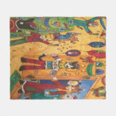 kerstfeestjes fleece deken (Voorkant (Horizontaal))