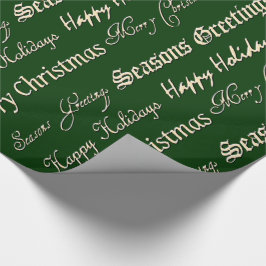 kerstfeestjes (goud) cadeaupapier