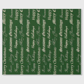 kerstfeestjes (goud) cadeaupapier (Vlak)