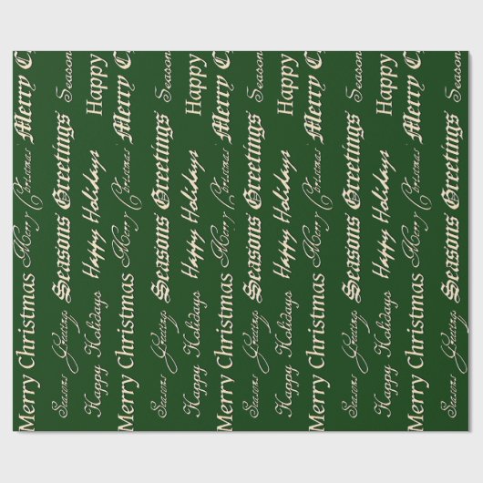 kerstfeestjes (goud) cadeaupapier (Vlak)