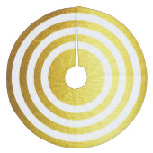 Kerstfeestjes gouden boomrokken fleece kerstboom rok (Voorkant)