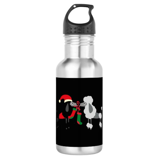 Kerstfeestjes kerstfeestdagen waterfles  (Voorkant)