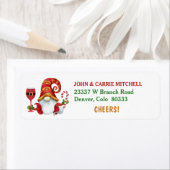 kerstfeestjes koe-koeriers retourneren adreslabel etiket (Insitu)