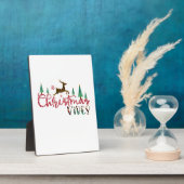 Kerstfeestjes met kerstcadeaus fotoplaat (Zijkant)
