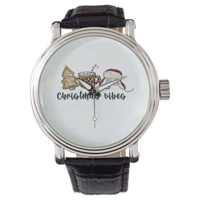Kerstfeestjes met kerstcadeaus horloge (Voorkant)