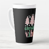 Kerstfeestjes met kerstcadeaus latte mok (Linkerhoek)
