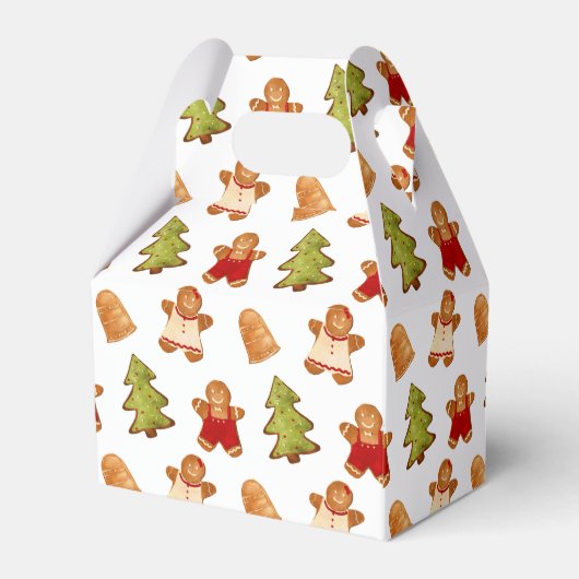 kerstfeestjes met koekjessnoekjes behandelen patro bedankdoosjes (Achterkant)