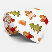 kerstfeestjes met koekjessnoekjes behandelen patro stropdas (Opgerold)