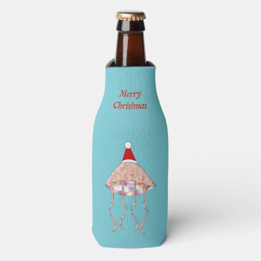 kerstfeestjes op maat flesjeskoeler (Fles Voorkant)