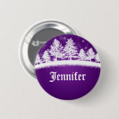 kerstfeestjes Paarse Buttonnen Ronde Button 5,7 Cm (Voorkant /achterkant)