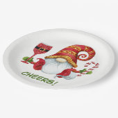 kerstfeestjes papieren bordje (Gekanteld)