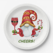 kerstfeestjes papieren bordje (Voorkant)