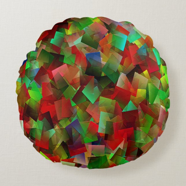 Kerstfeestjes..... Rond Kussen (Voorkant)