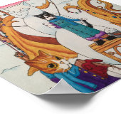 kerstfeestjes Snowman Cats Poster (Hoek)