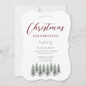 kerstfeestjes Snowy kerstbomen Kaart (Voorkant)