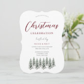 kerstfeestjes Snowy kerstbomen Kaart (Staand voorkant)