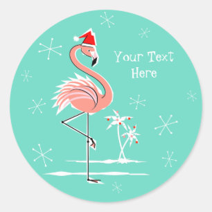 kerstfeestjes Tekststicker rond Ronde Sticker