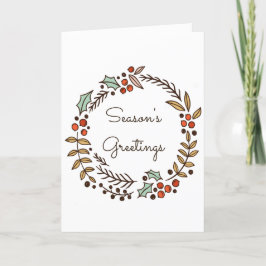 kerstfeestjes van het seizoen feestdagen kaart