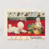 Kerstfeestjes -  Victorion-kerst Feestdagenkaart (Voorkant / Achterkant)