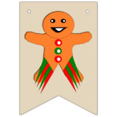 kerstfeestjes voor de keizerbroodman die vlaggen b vlaggetjes (Eerste vlag)