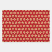 kerstfeestjes voor ontbijtkoek inpakpapier vel (Voorkant 3)