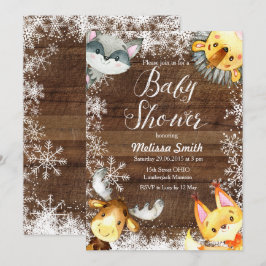 kerstfeestjes Woodland Baby Shower-uitvindingen Kaart