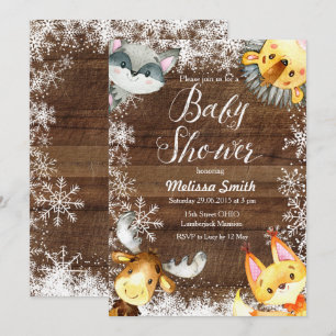 kerstfeestjes Woodland Baby Shower-uitvindingen Kaart