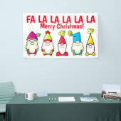 Kerstfeestjes zingen spandoek (Beurs)