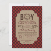 Kerstfeestjongen Pset Baby shower uitnodiging (Voorkant)