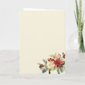  kerstfeestkaart in Floral Kaart (Achterkant)
